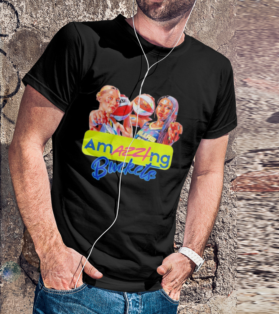 Amazzing Buckets Paige Bueckers Azzi Fudd Dallas Wings Basketball T-Shirt