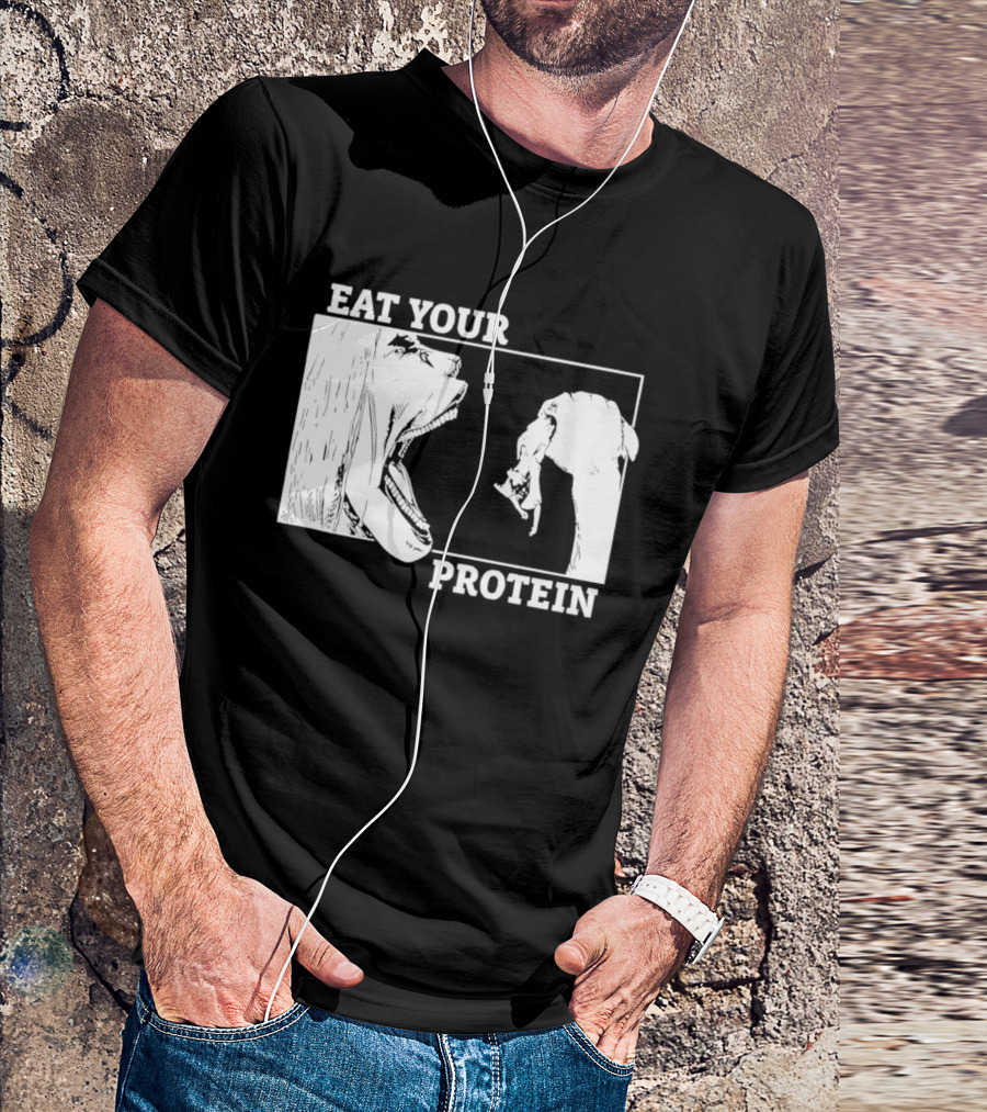 Attack On Titan Eat Your Protein Anime Eaten Scene T-Shirt
