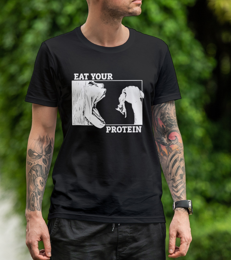 Attack On Titan Eat Your Protein Anime Eaten Scene T-Shirt