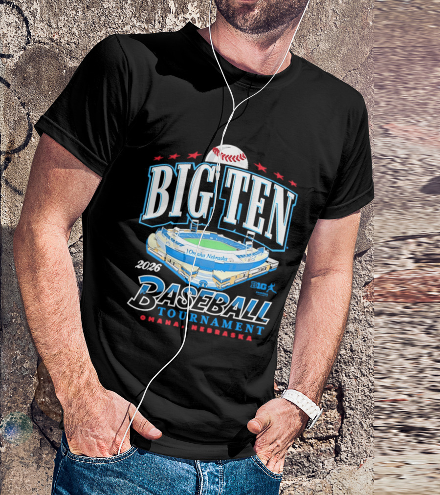 Big Ten Baseball Tournament 2026 Omaha Nebraska Stadium Event T-Shirt