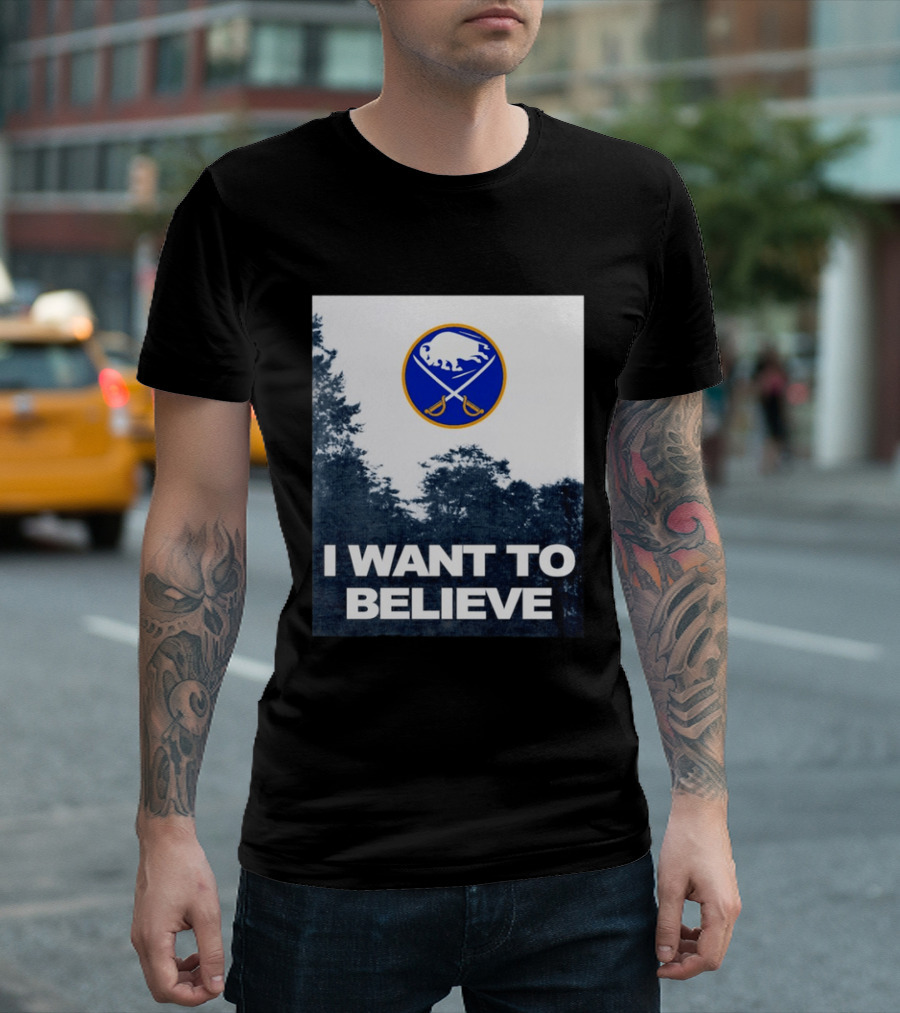 Buffalo Sabres I Want To Believe UFO Hockey T-Shirt
