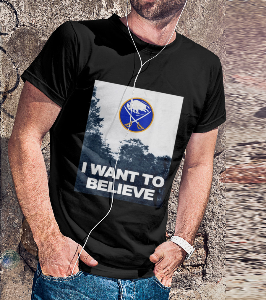 Buffalo Sabres I Want To Believe UFO Hockey T-Shirt