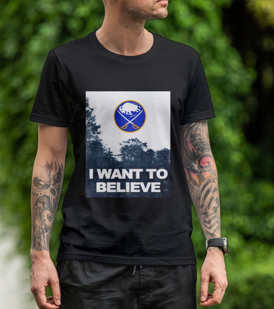 Buffalo Sabres I Want To Believe UFO Hockey T-Shirt