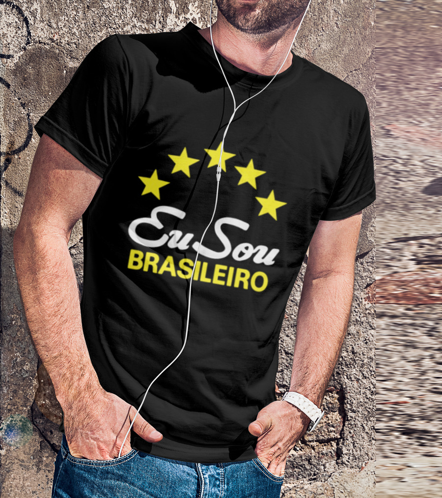 Eu Sou Brasileiro Five Stars Brazil Pride T-Shirt