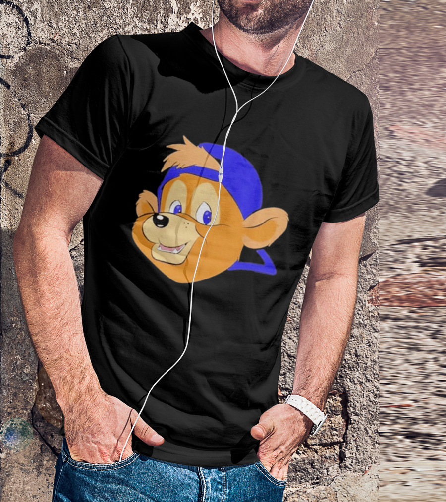 Chicago Cubs Clark Mascot Face Blue Cap T-Shirt