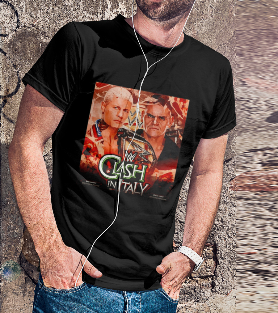WWE Clash In Italy Cody Rhodes Vs Gunther May 31 Event T-Shirt