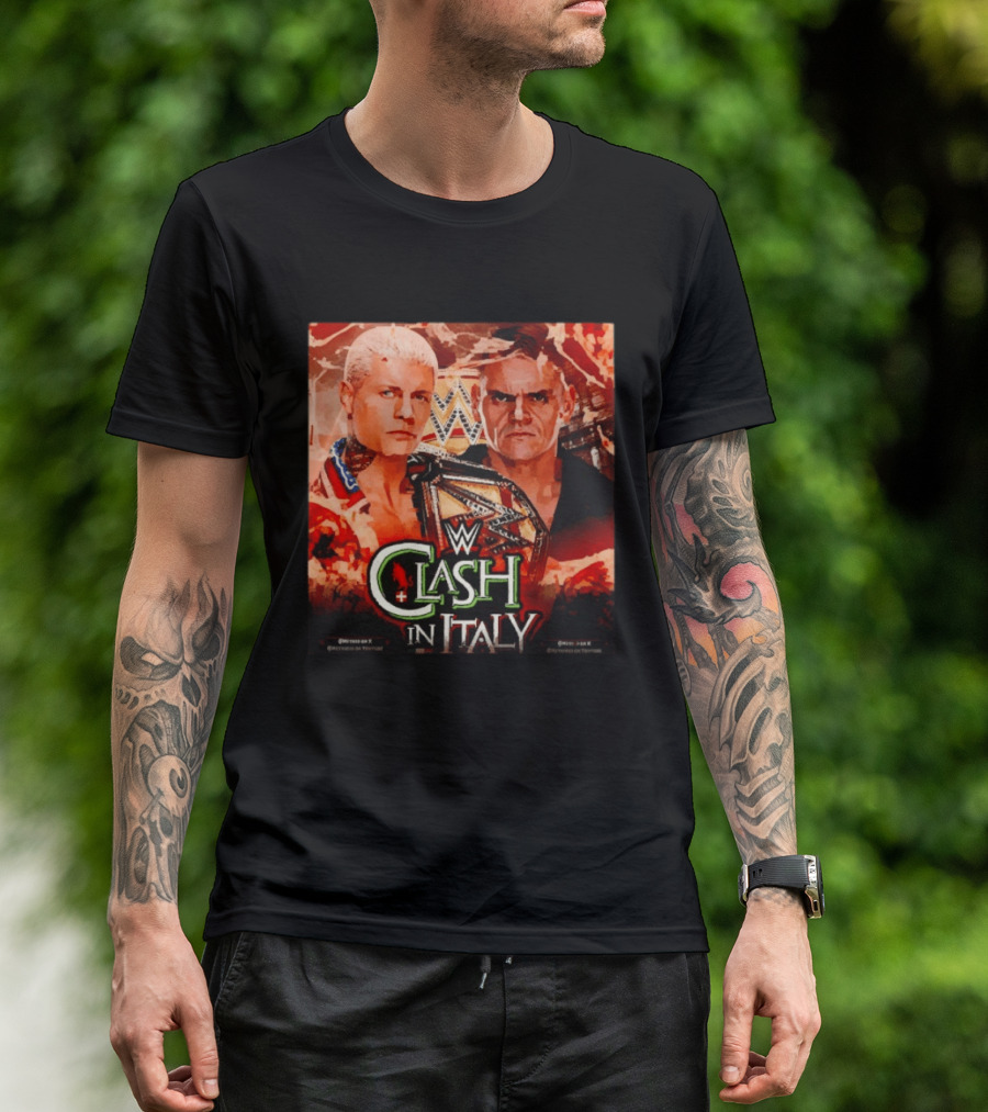 WWE Clash In Italy Cody Rhodes Vs Gunther May 31 Event T-Shirt