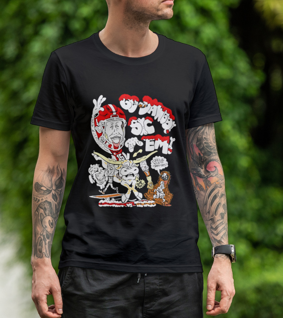 Go Dawgs Sic Em 2025 Georgia Vs Texas Football Rivalry Game T-Shirt