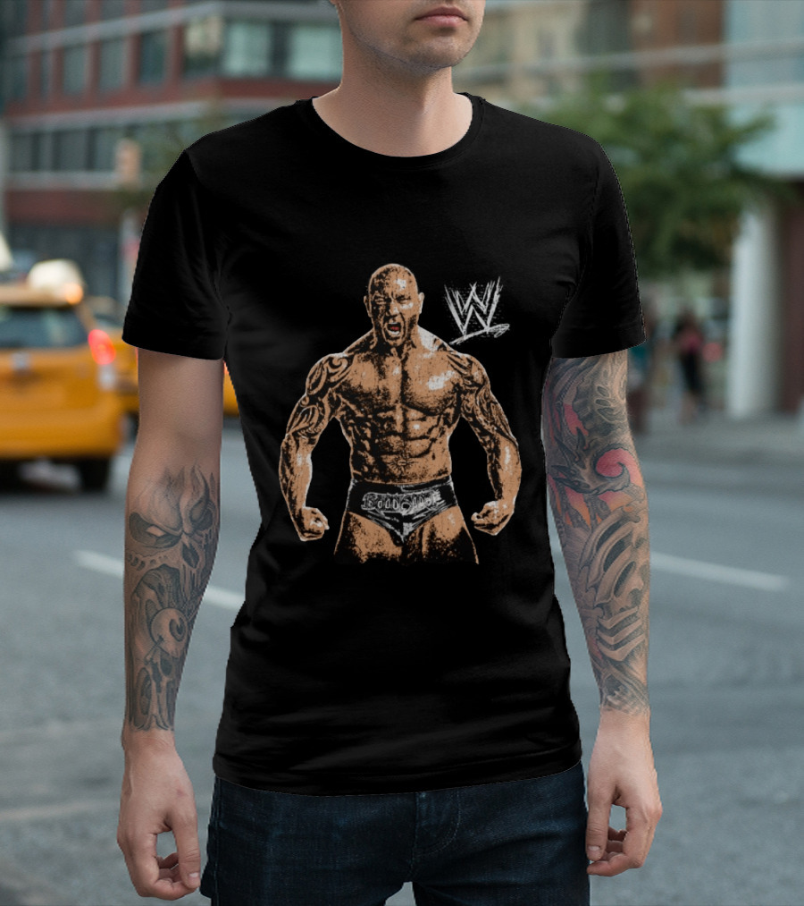Dave Bautista WWE Superstar With Iconic Tattoo T-Shirt