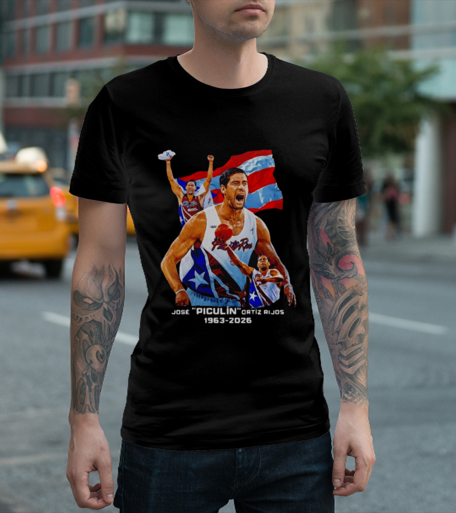 José Piculín Ortiz Rijos Puerto Rico Basketball Legend 1963 2026 T-Shirt