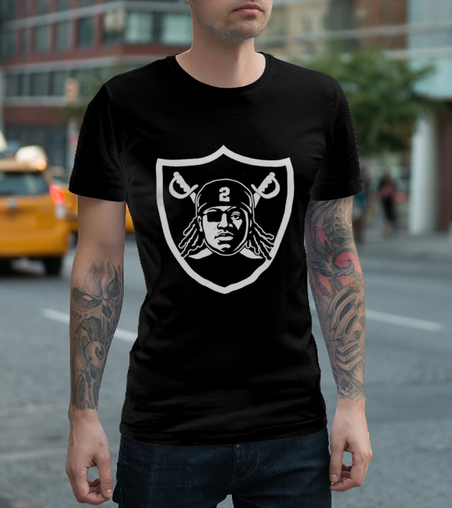 Las Vegas Football Ashton Jeanty Raiders Shield T-Shirt