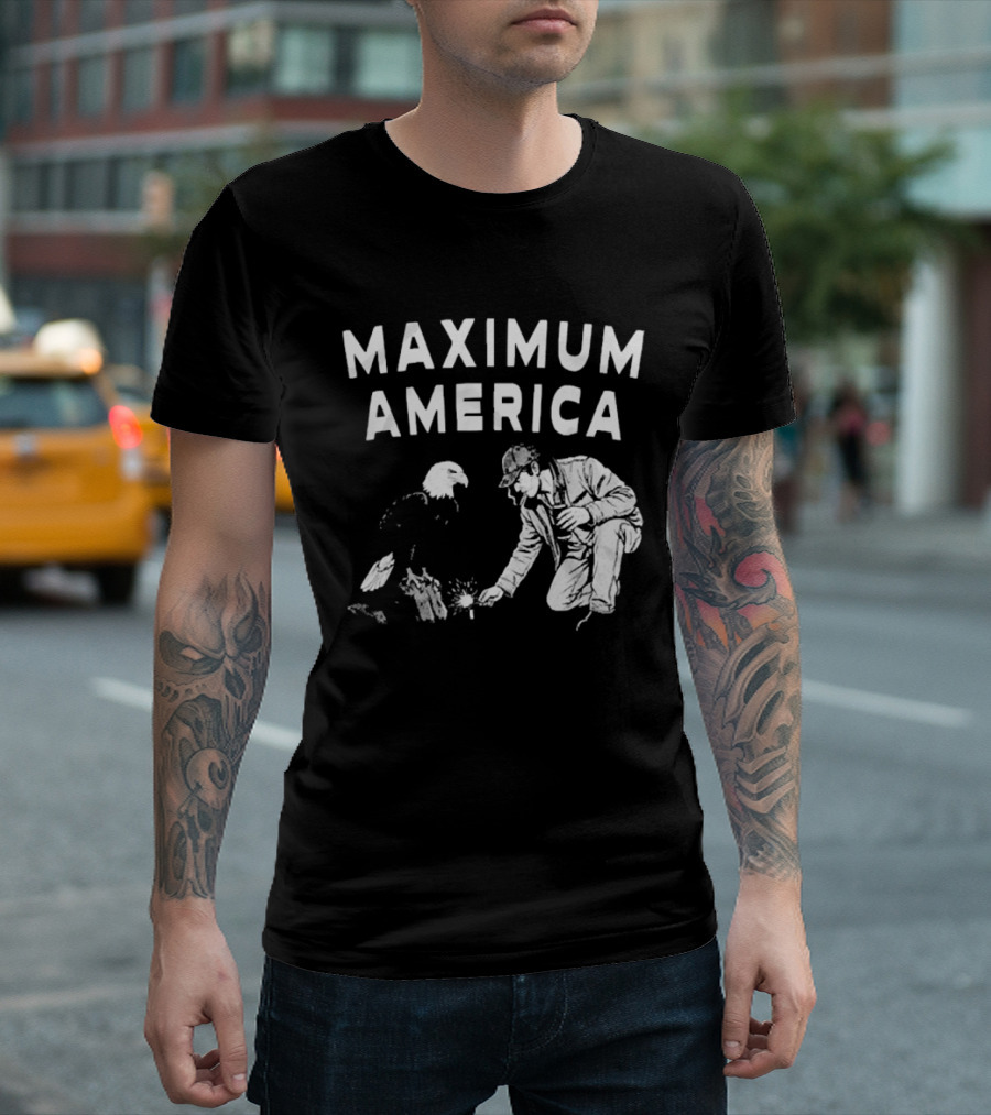 Maximum America Bald Eagle Iconic Patriotic T-Shirt