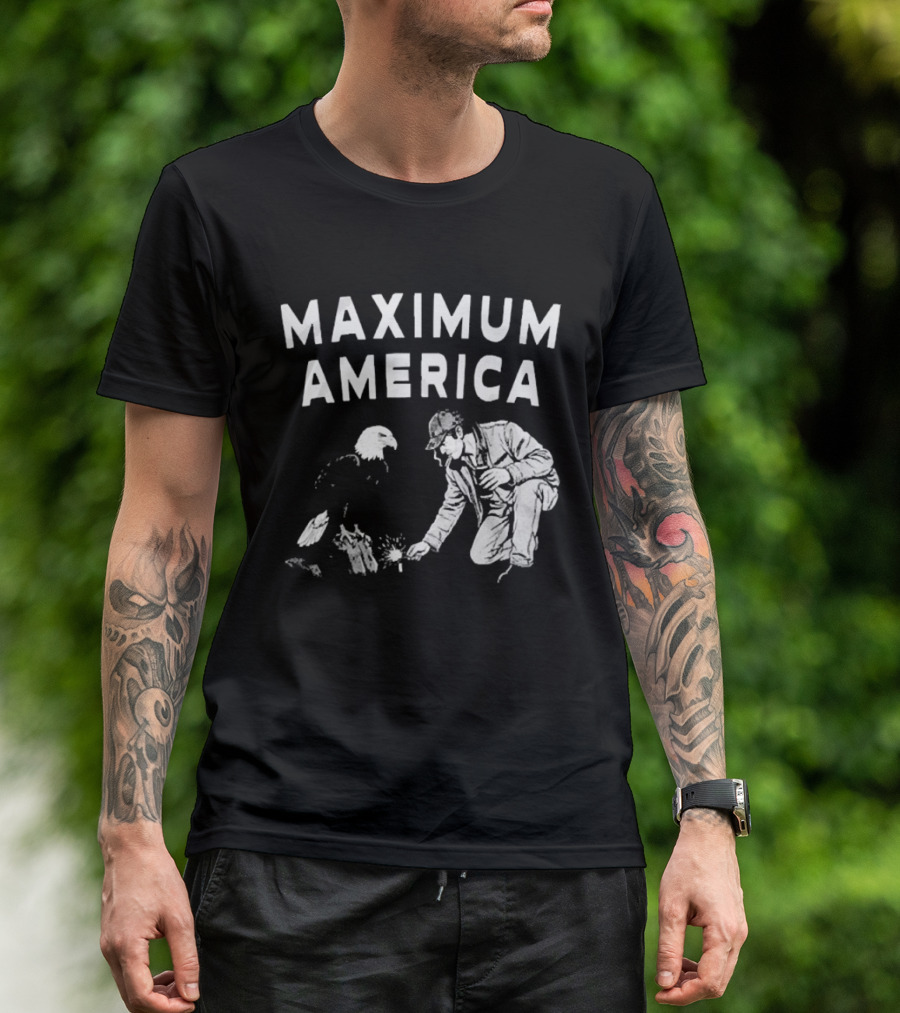 Maximum America Bald Eagle Iconic Patriotic T-Shirt