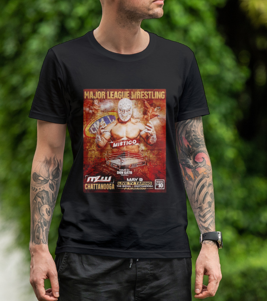 Mistico Major League Wrestling May 9 Live TV Taping The Signal Chattanooga T-Shirt