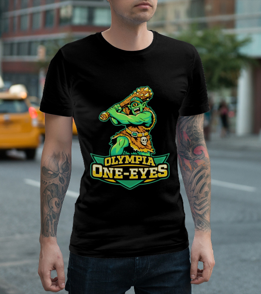 Olympia One Eyes Cyclops With Spiked Mace T-Shirt