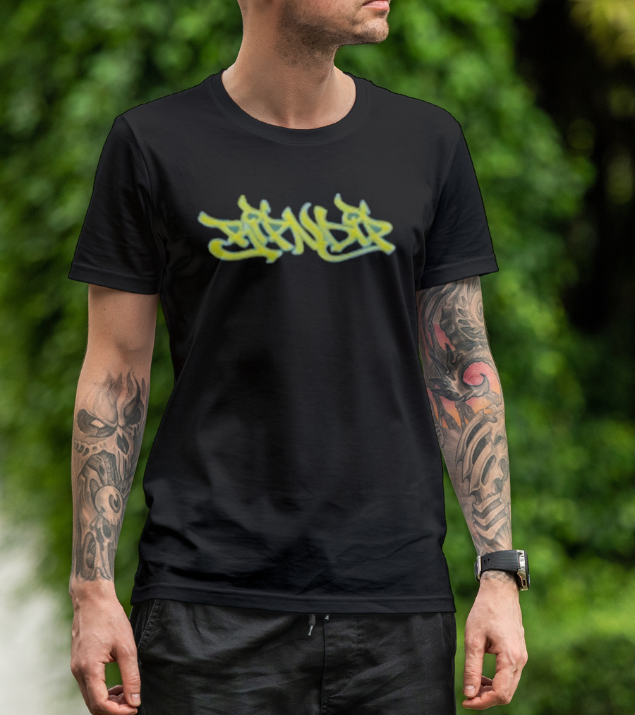 Ripndip Dragonology Graffiti Lettering Yellow Blue T-Shirt