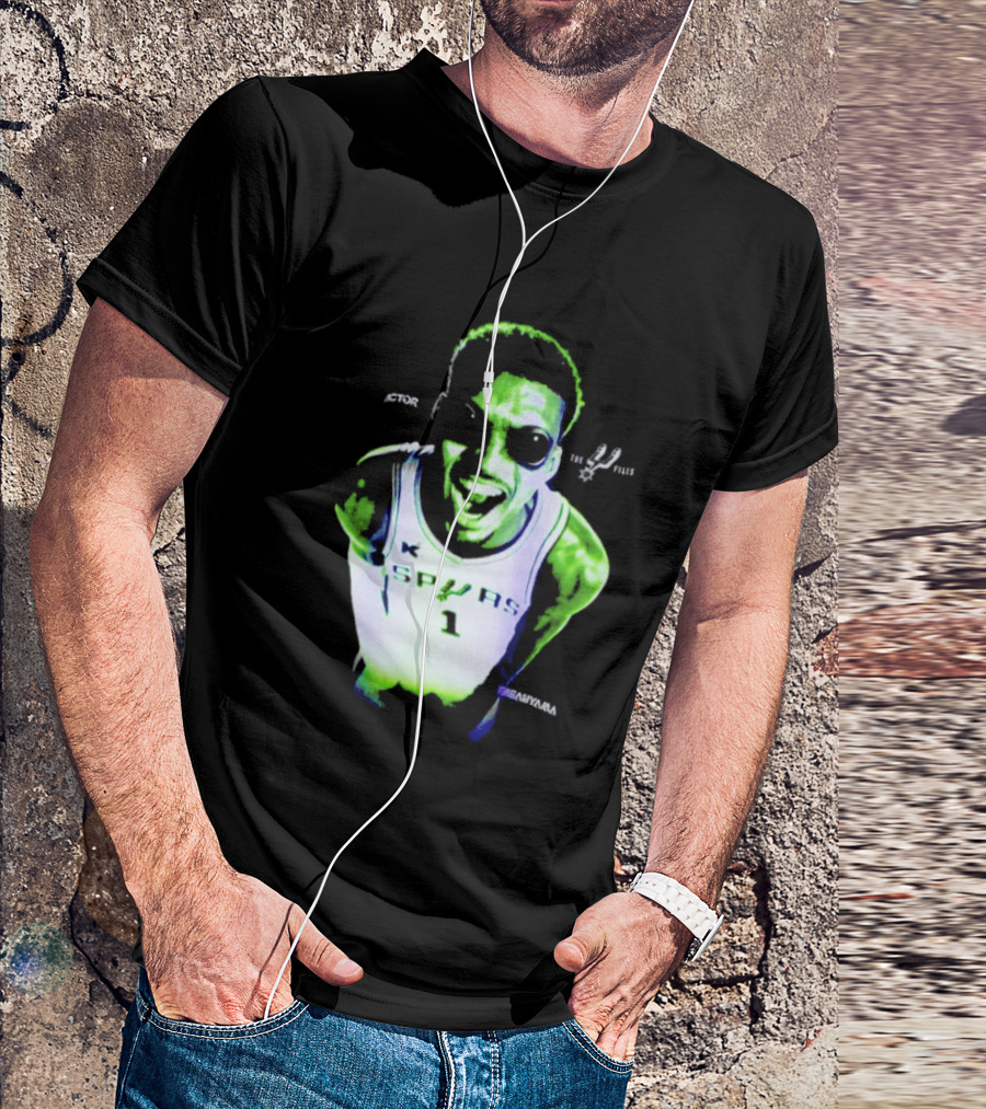 The Alien Victor Wembanyama Spurs X Files Mashup Paranormal Basketball T-Shirt