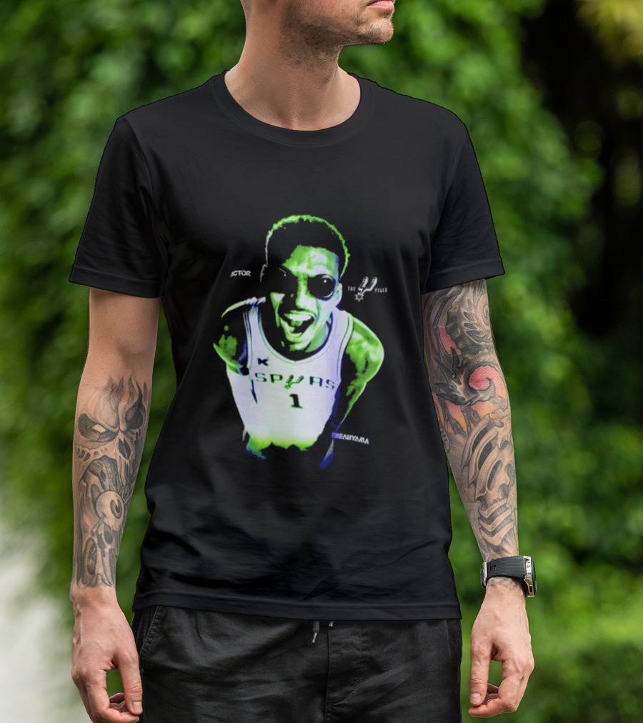 The Alien Victor Wembanyama Spurs X Files Mashup Paranormal Basketball T-Shirt
