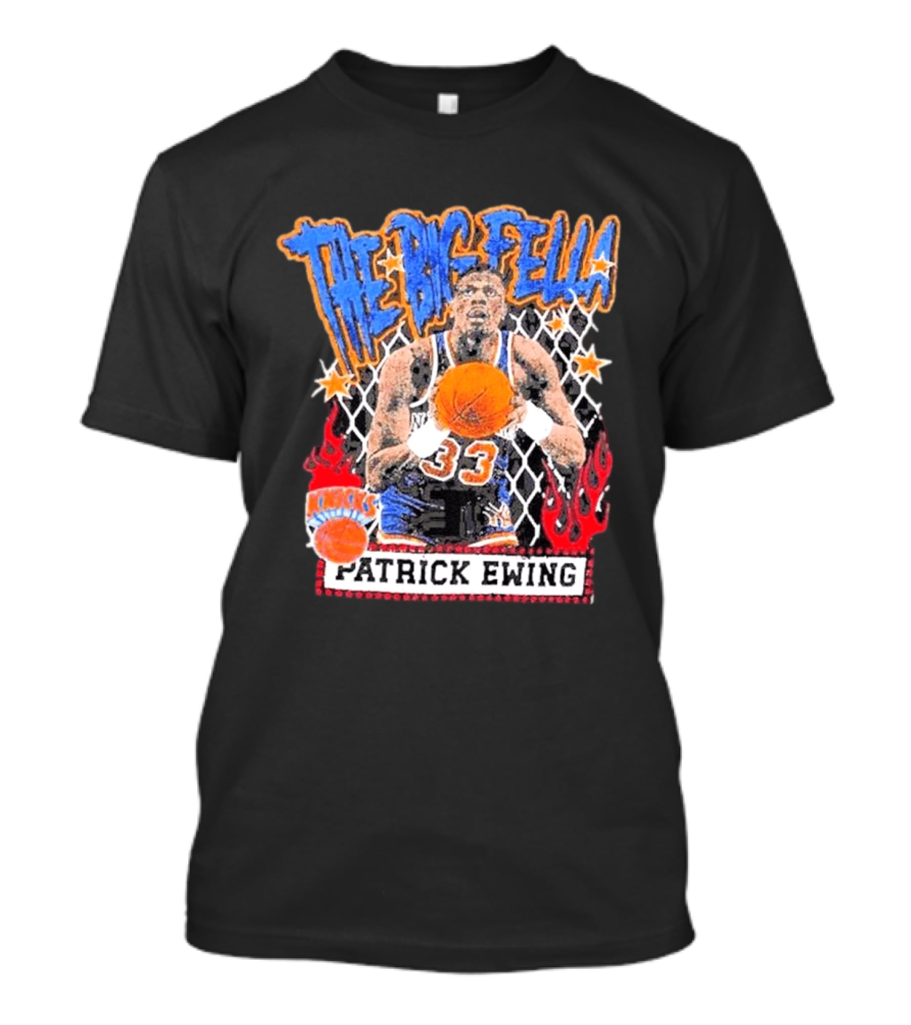 The Big Fella Patrick Ewing 33 New York Knicks Basketball Legend T-Shirt