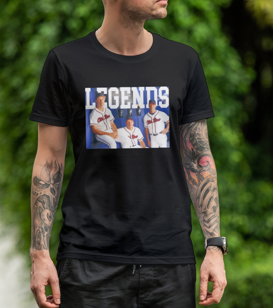 Atlanta Braves Legends The Big Three 1993 2002 T-Shirt