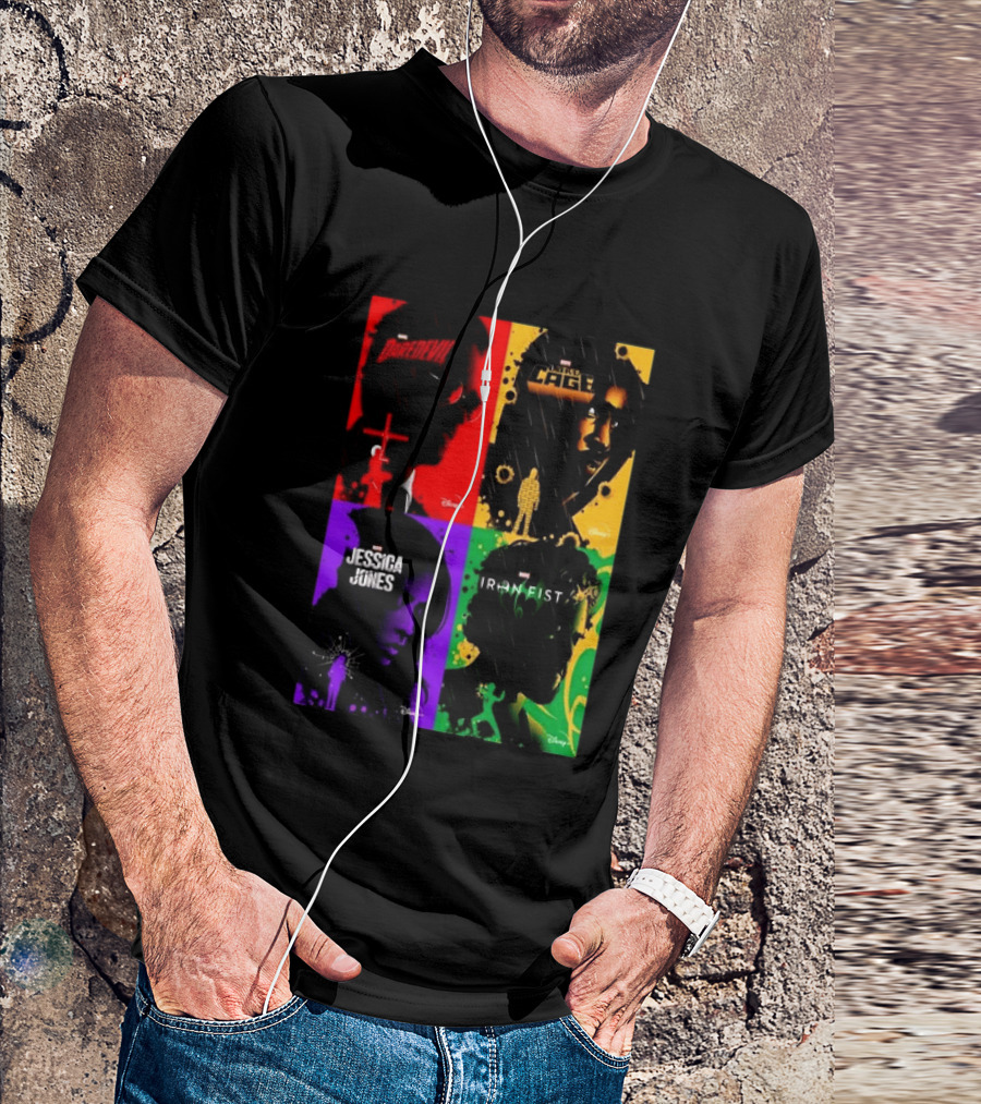 Marvel Daredevil Jessica Jones Luke Cage Iron Fist Heroes Disney T-Shirt