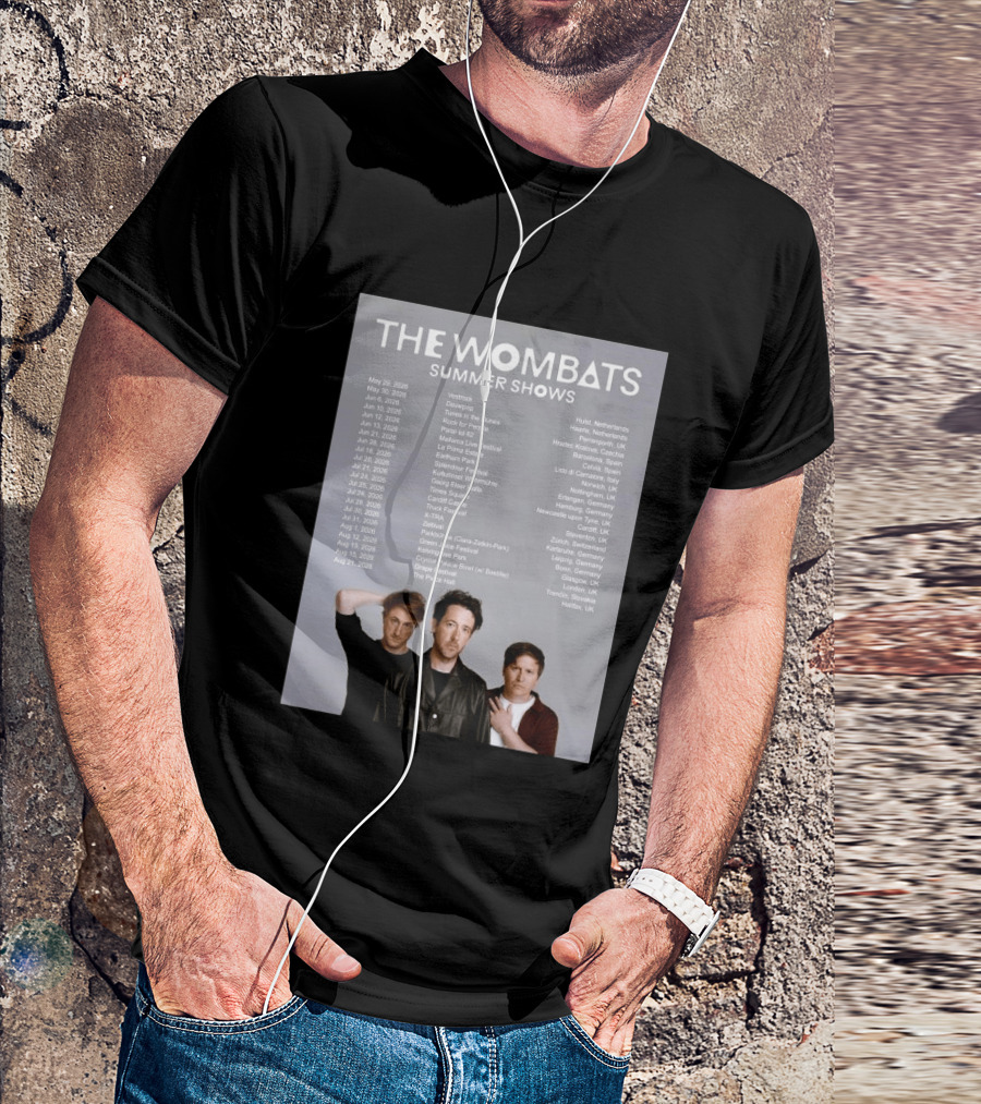 The Wombats Summer Shows 2026 Tour Dates And Locations T-Shirt