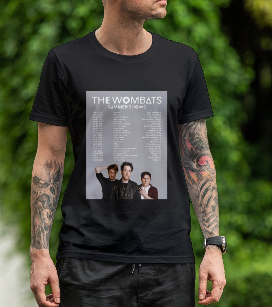 The Wombats Summer Shows 2026 Tour Dates And Locations T-Shirt