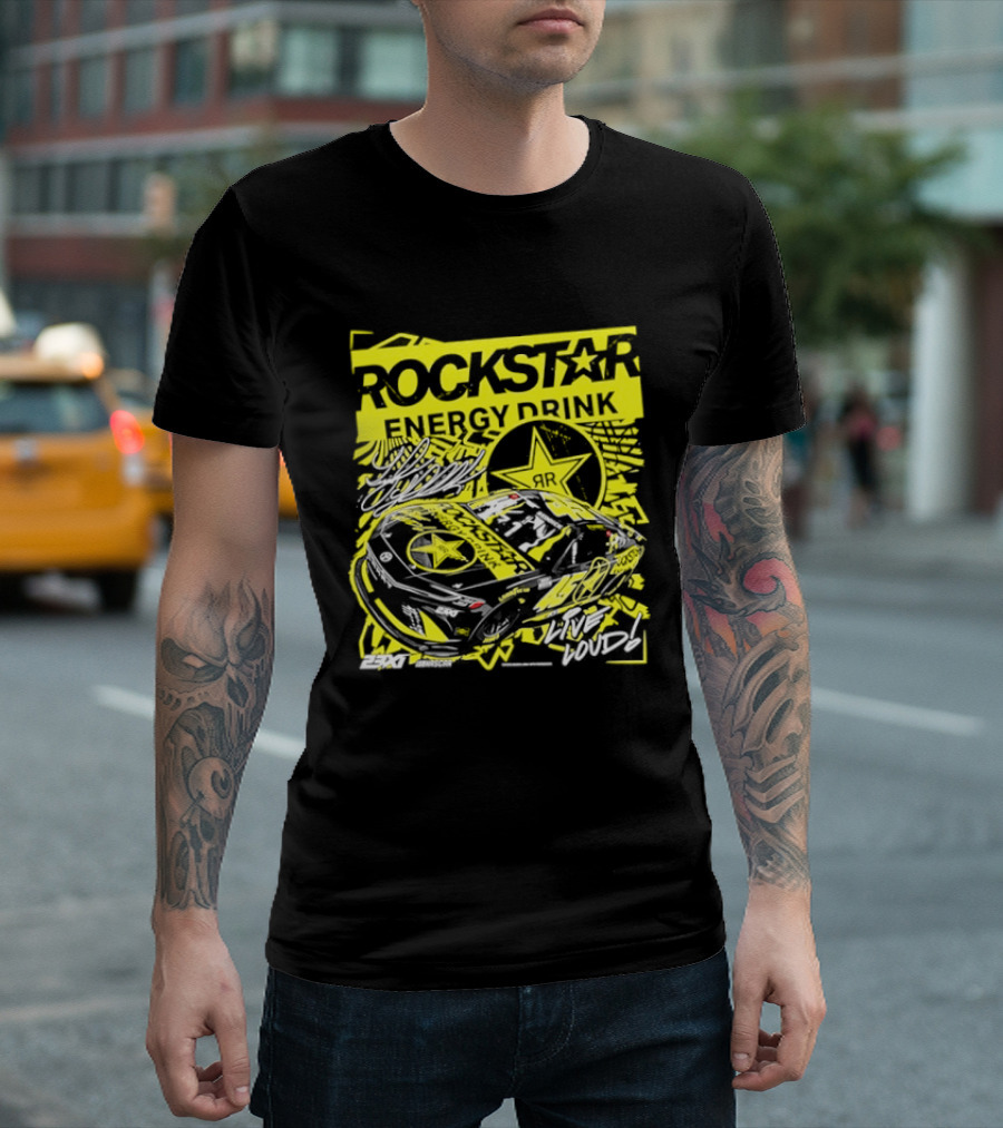 Tyler Reddick 23XI Racing Rockstar Energy Drink Car T-Shirt
