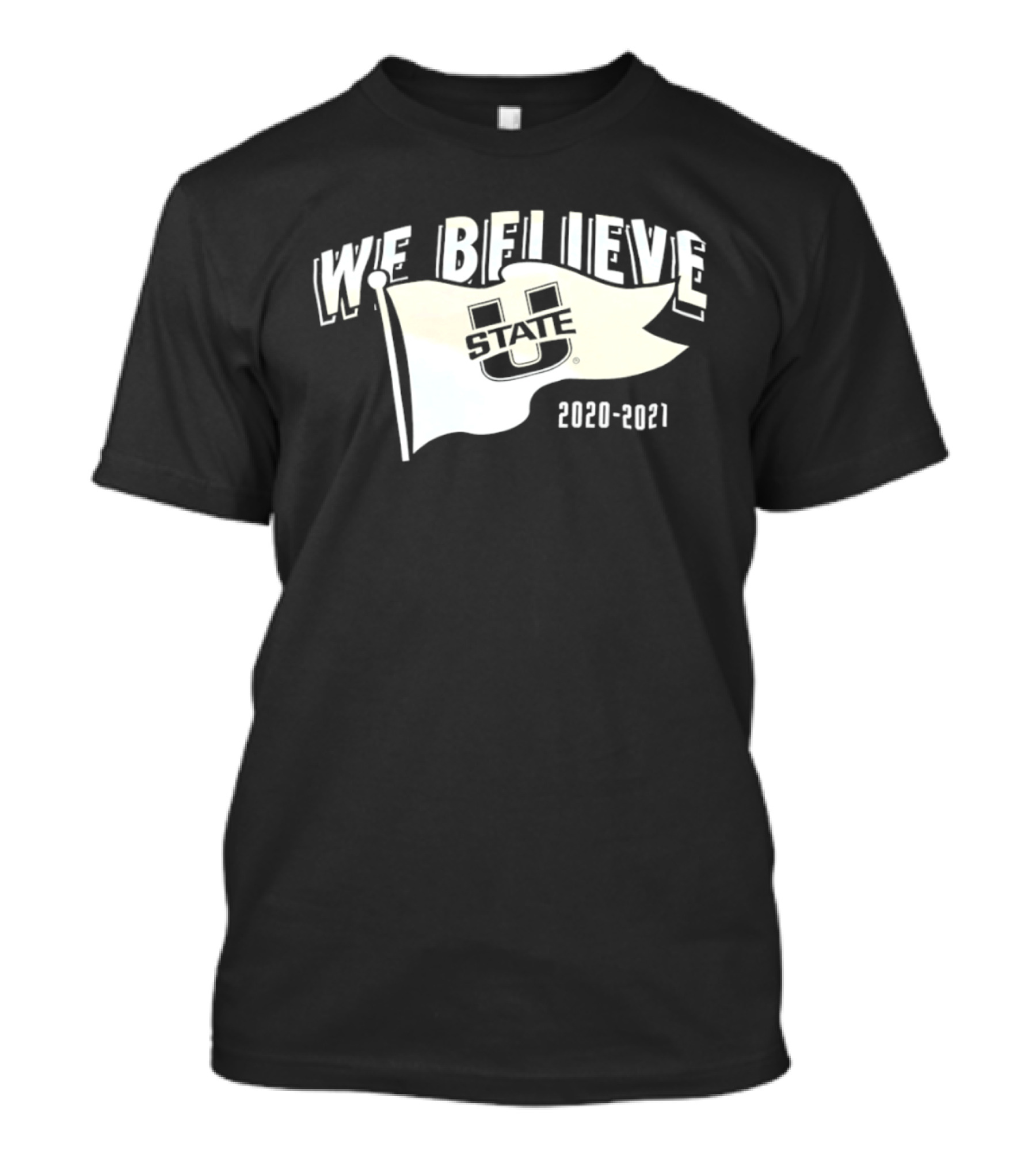 Utah State Aggies We Believe 2020 2021 Logo Flag T-Shirt