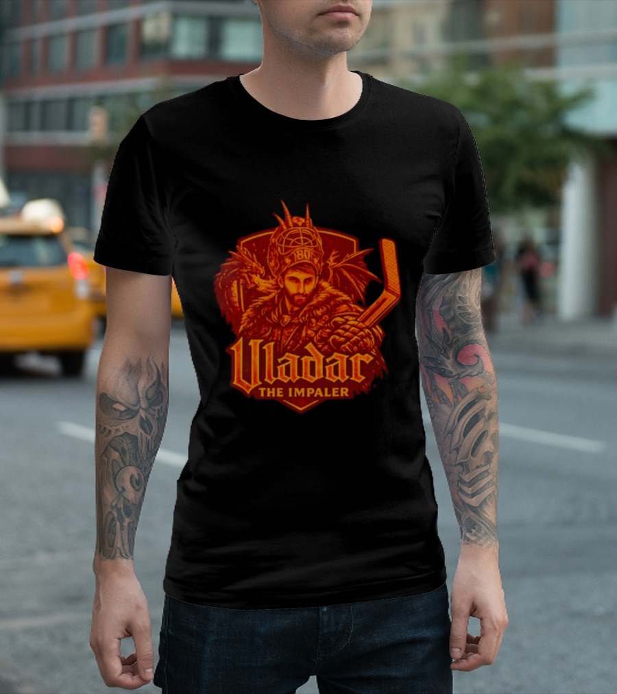 Vladar The Impaler Dan Vladar Hockey Goalie Dragon Warrior T-Shirt