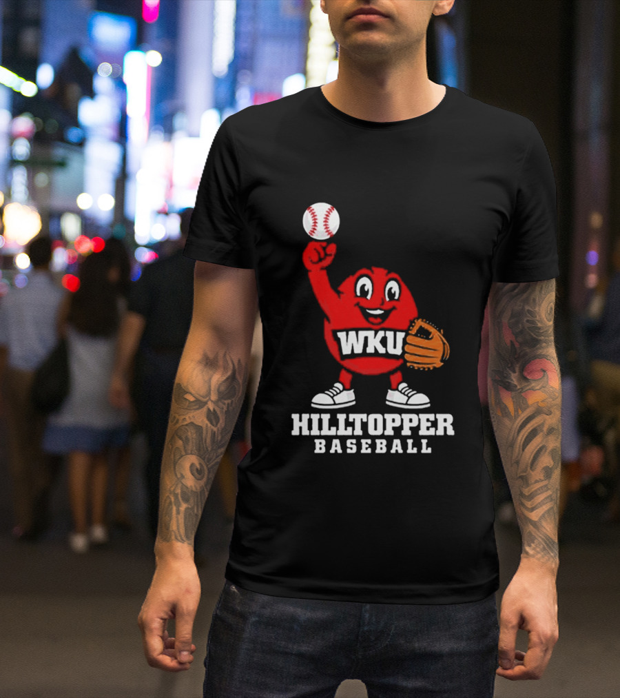 WKU Hilltopper Baseball Mascot With Glove And Ball T-Shirt