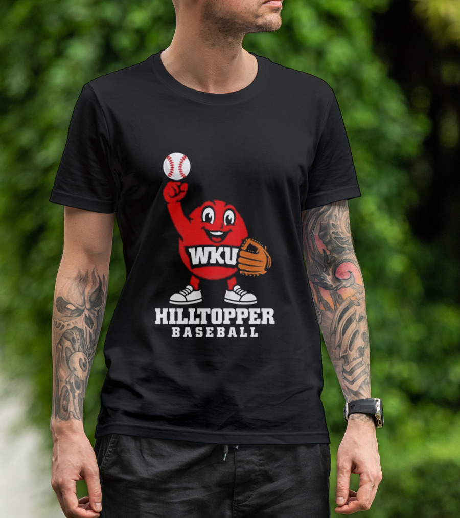WKU Hilltopper Baseball Mascot With Glove And Ball T-Shirt