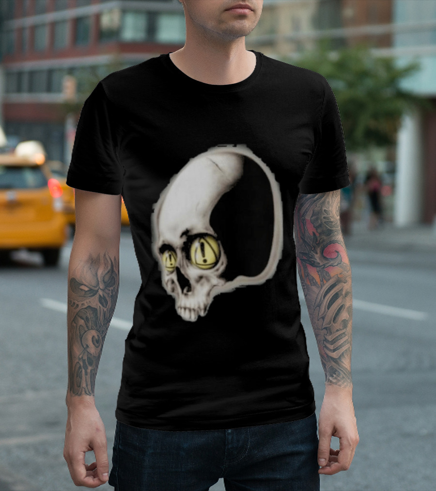 Yeat Dangerous Summer Skull Graphic With Distorted 3D Effect T-Shirt