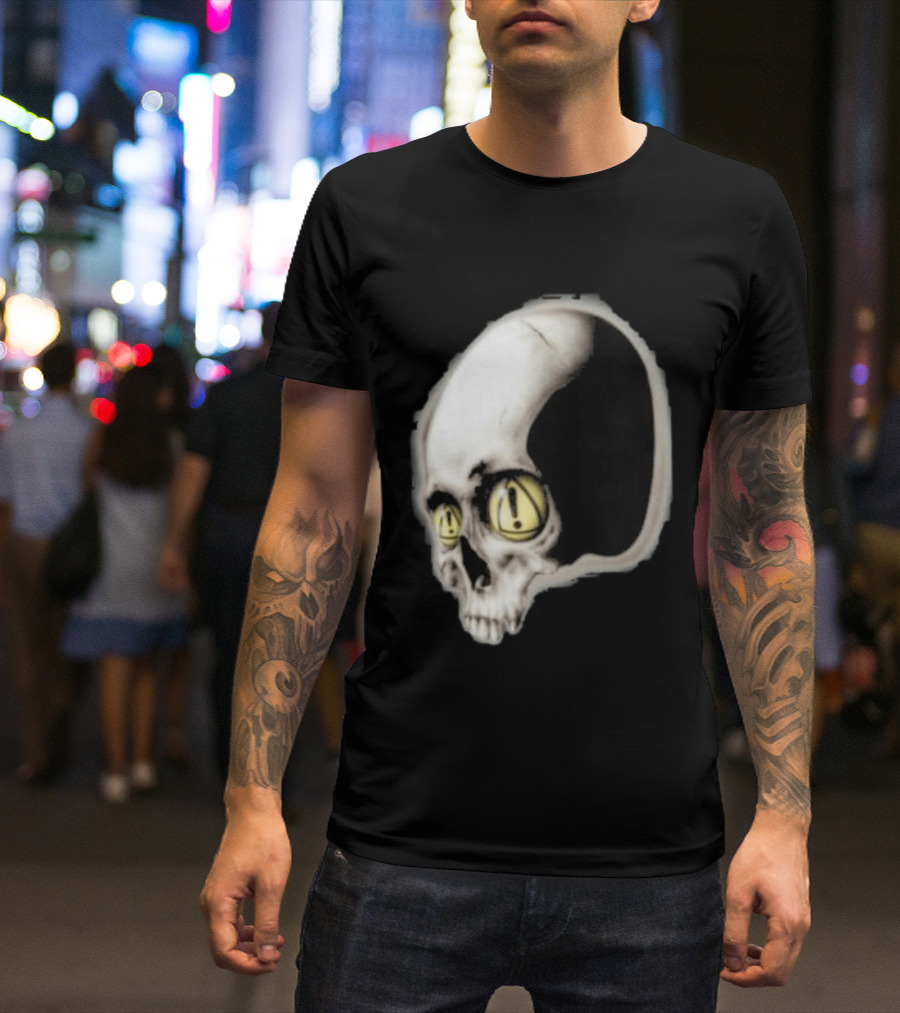 Yeat Dangerous Summer Skull Graphic With Distorted 3D Effect T-Shirt