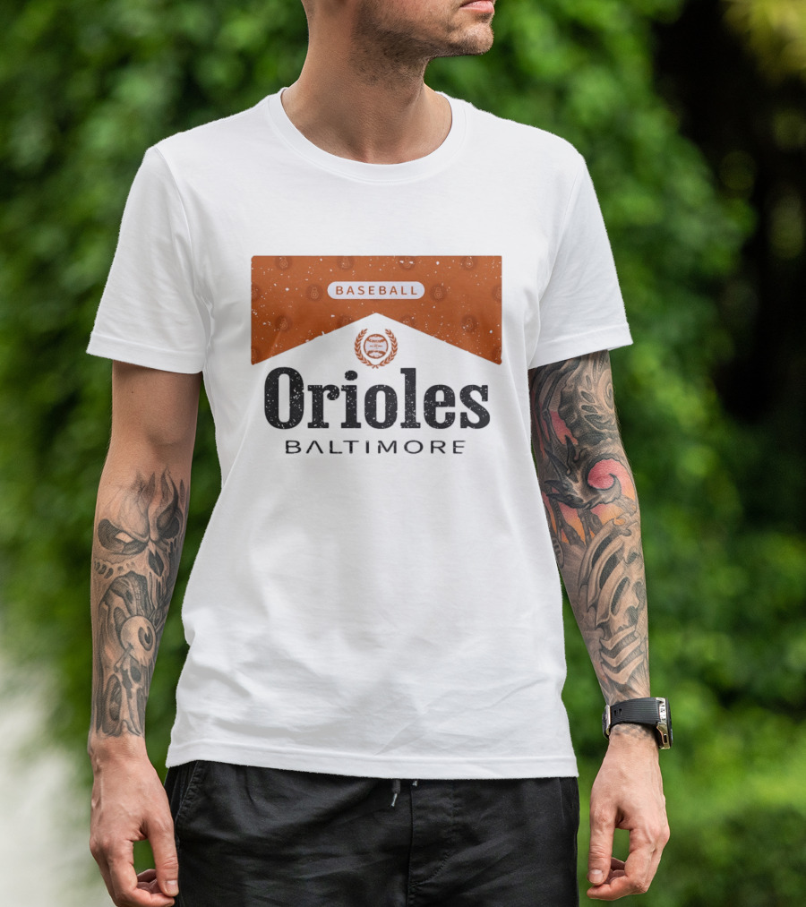 Baltimore Orioles Baseball Marlboro Collaboration T-Shirt