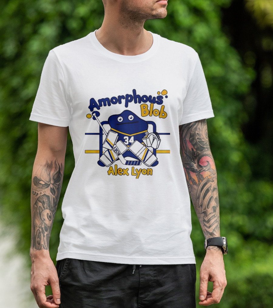 Buffalo Hockey Amorphous Blob Alex Lyon 34 T-Shirt
