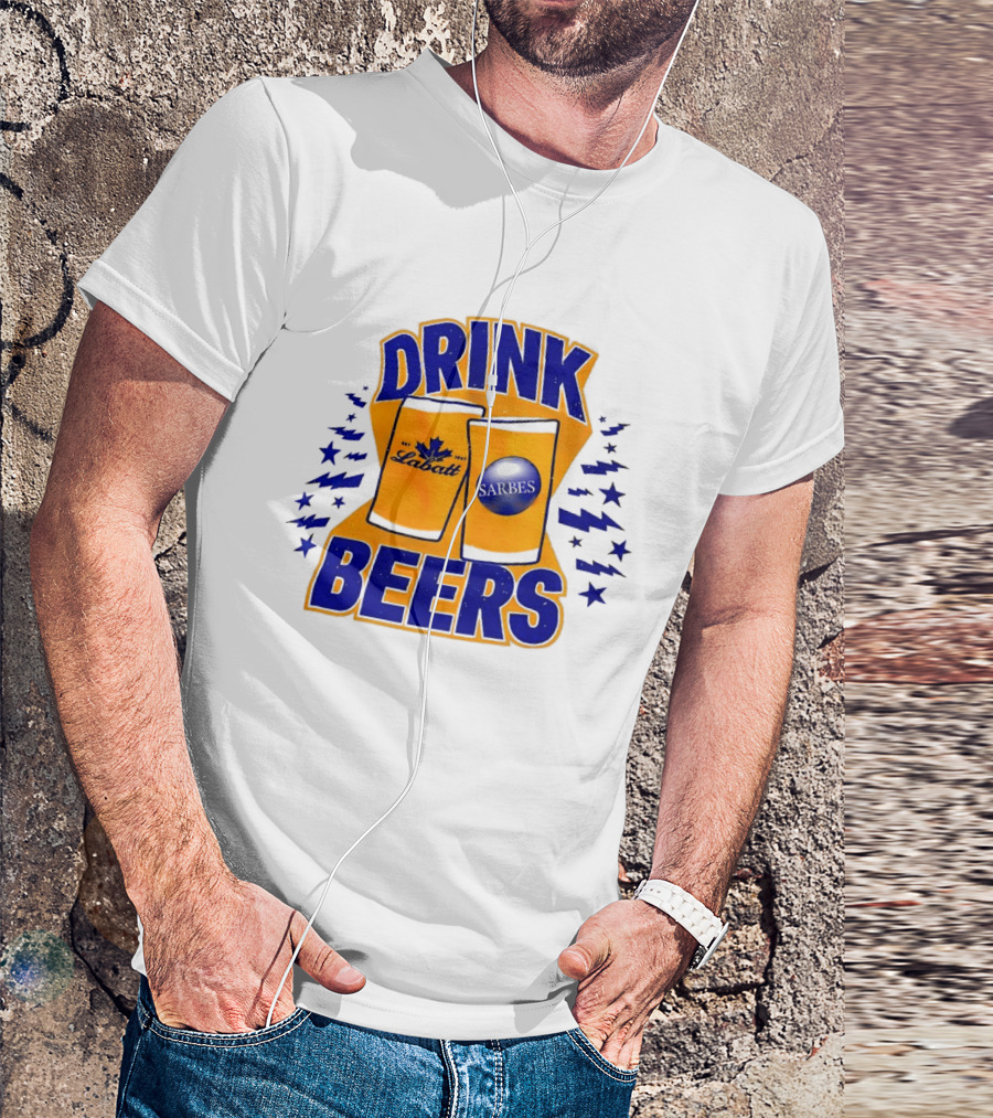 Buffalo Sabres Labatt Drink Beers Electric Stars T-Shirt
