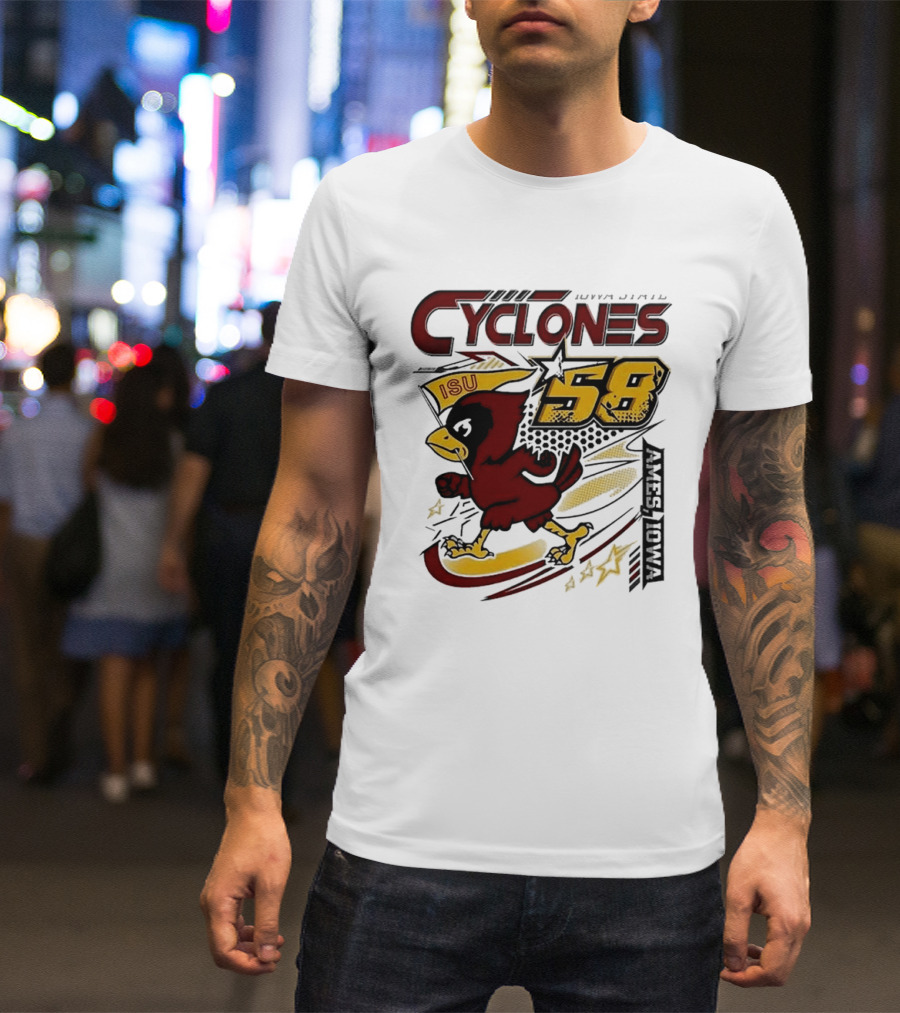 Cyclones ISU Racing Cy 58 Comfort Colors 90s T-Shirt