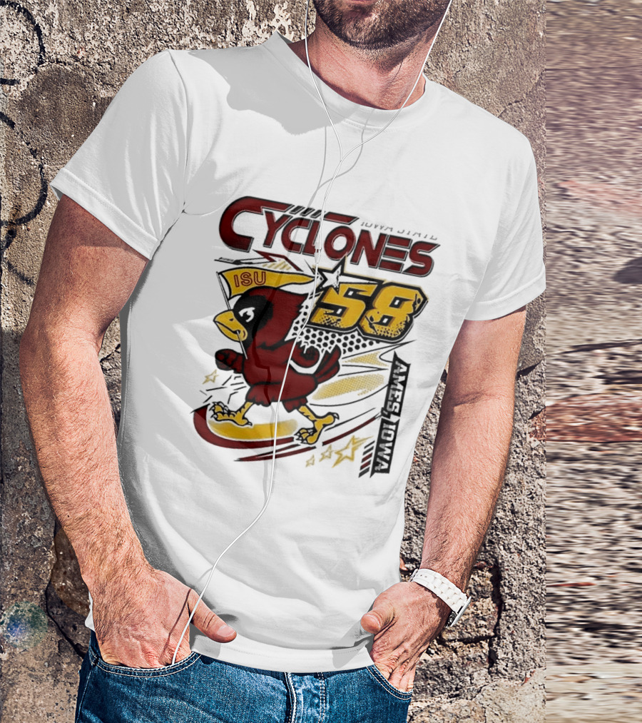 Cyclones ISU Racing Cy 58 Comfort Colors 90s T-Shirt