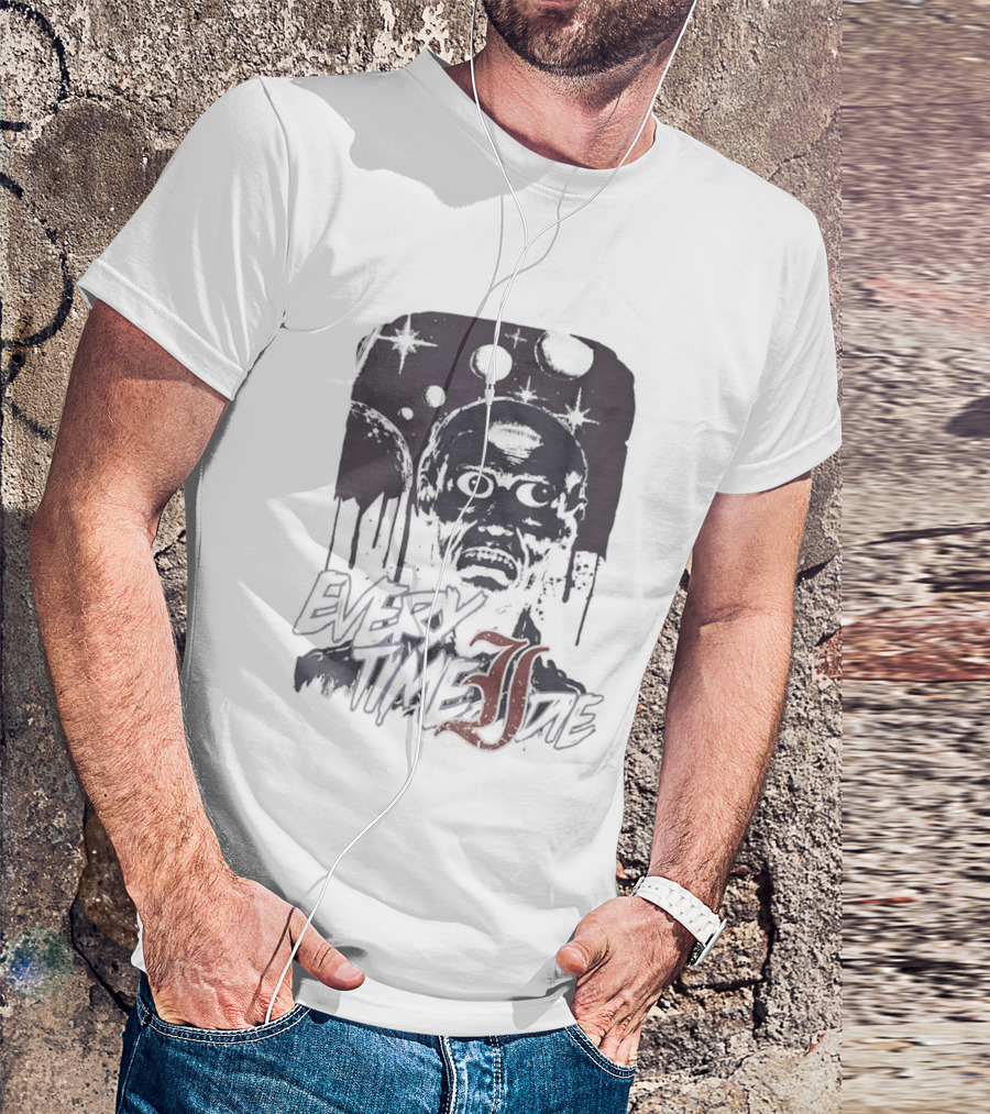 Every Time I Die Zombie Skull Dripping Paint Horror T-Shirt