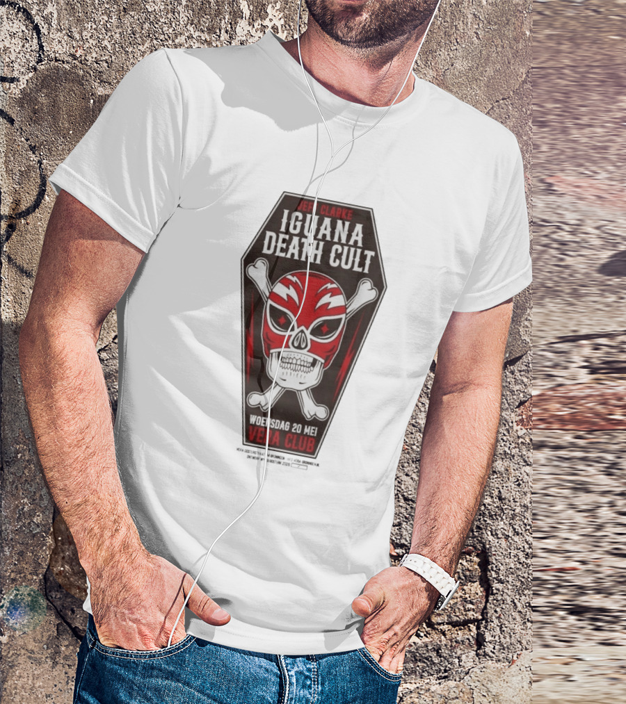 Jeff Clarke Iguana Death Cult Woensdag 20 Mei Vera Club T-Shirt