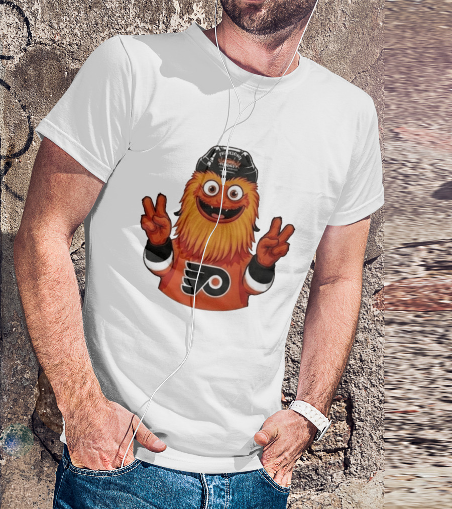 Philadelphia Flyers Gritty Peace Victory Hockey Fan Favorite T-Shirt