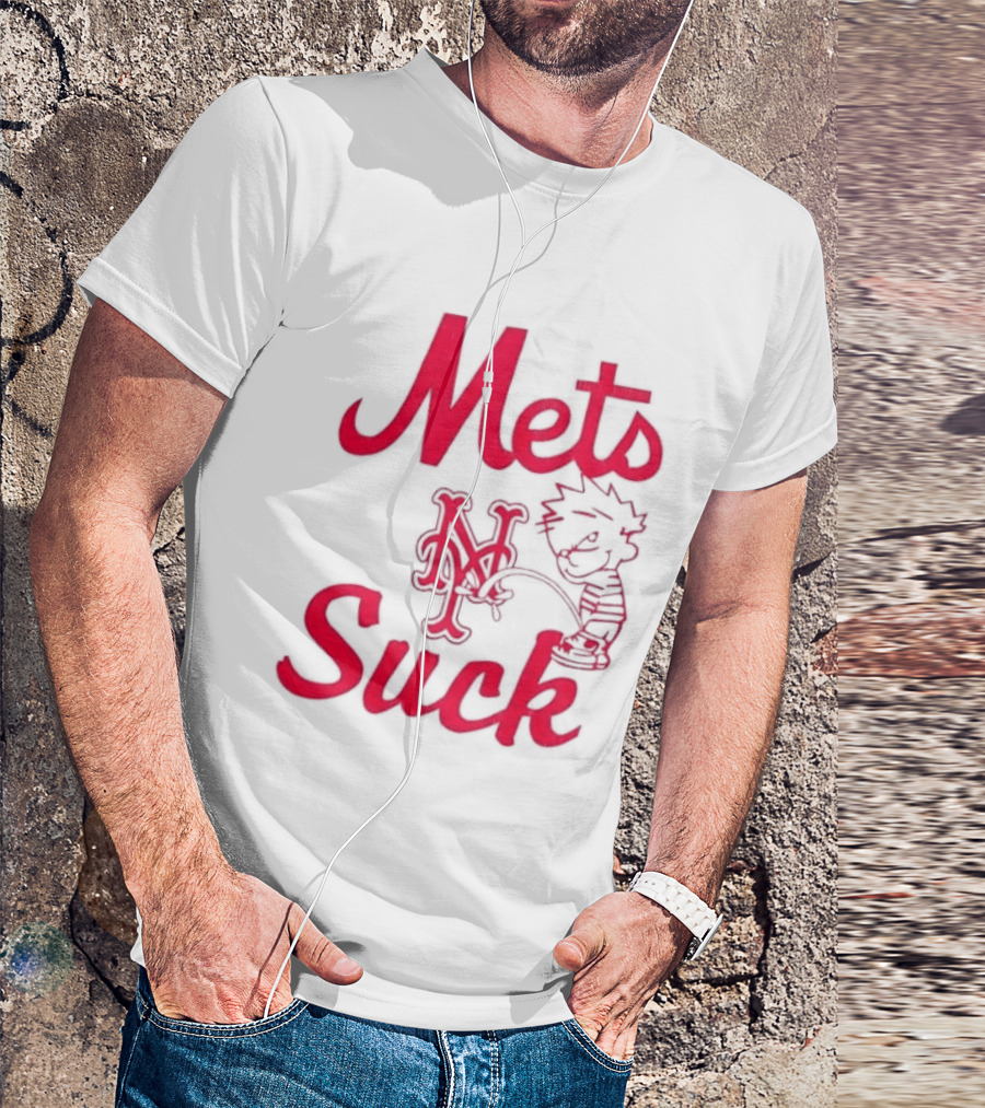 Mets Suck Peeing New York Baseball Fan Humor T-Shirt