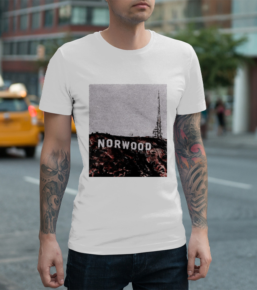 Norwood Hills Sign Parody Hollywood Hills T-Shirt