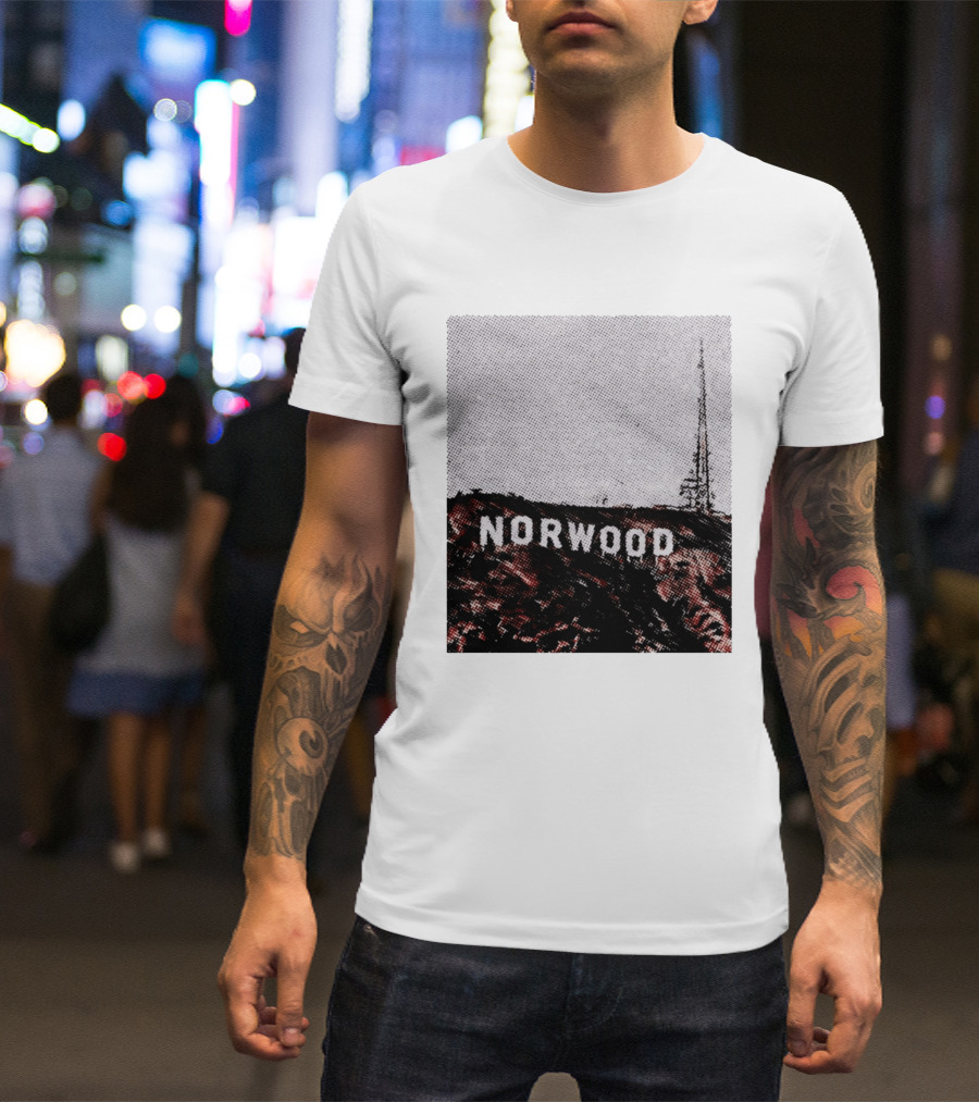 Norwood Hills Sign Parody Hollywood Hills T-Shirt