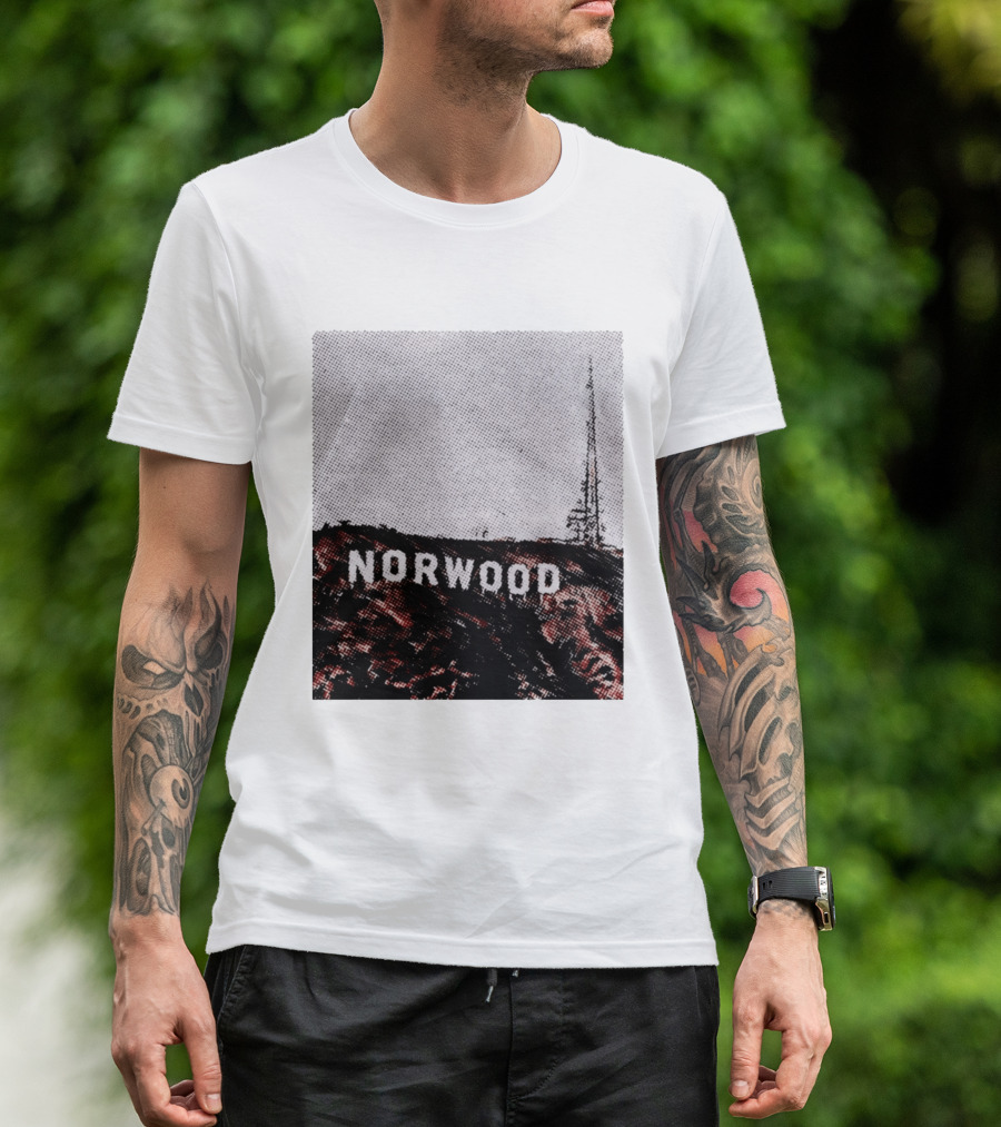 Norwood Hills Sign Parody Hollywood Hills T-Shirt