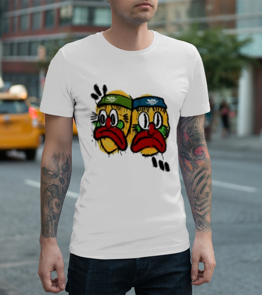 Rolling Loud RL X RL Slawn Jester Two Sad Faces Headbands T-Shirt
