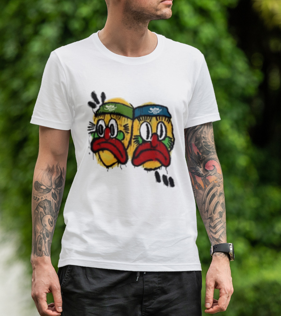 Rolling Loud RL X RL Slawn Jester Two Sad Faces Headbands T-Shirt