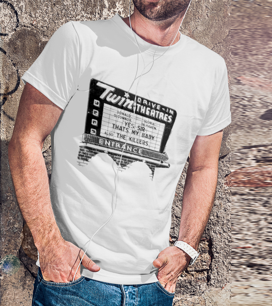 Twin Drive In Theatres Norwood Ohio Vintage Marquee Sign T-Shirt