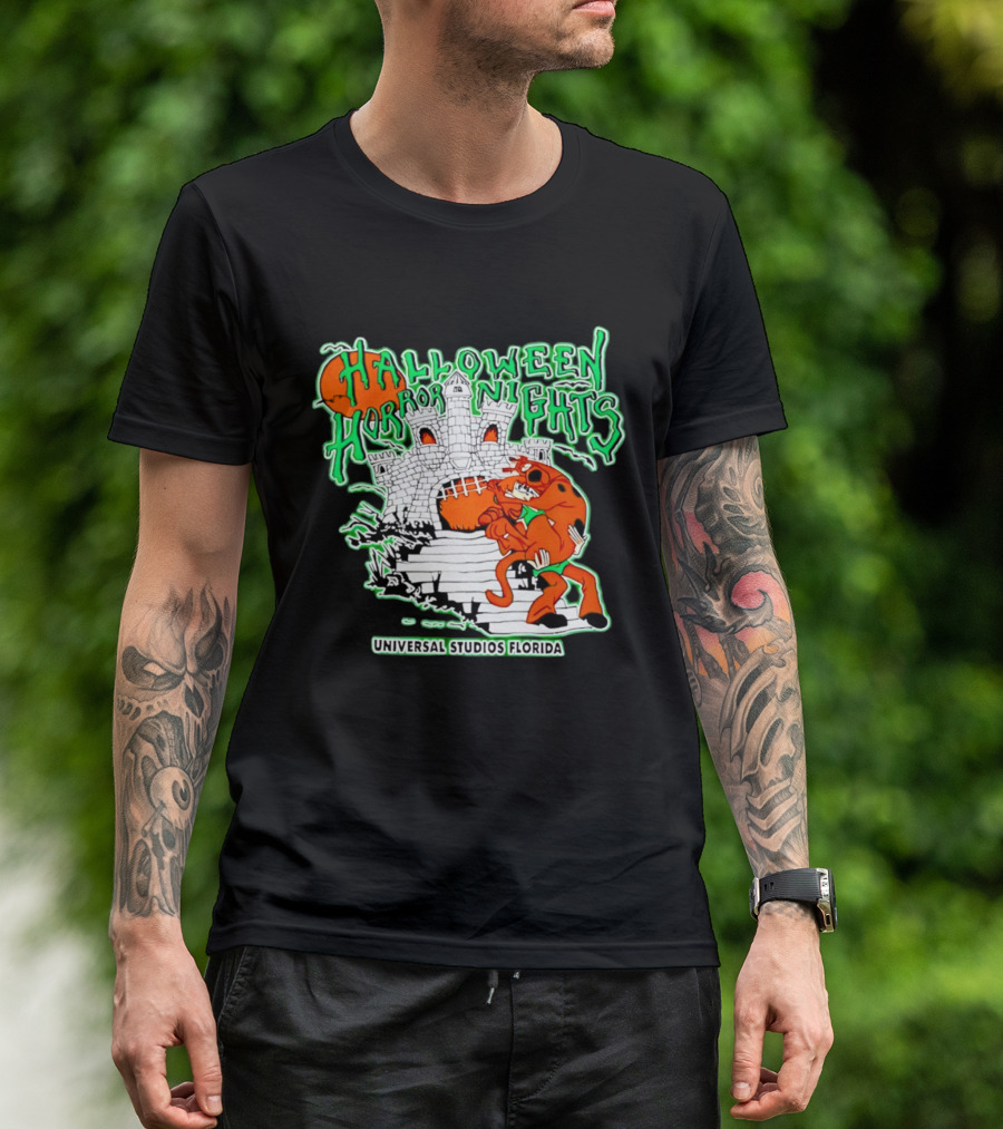 Halloween Horror Nights Universal Studios Florida Scoob Night Razors In The Night Beyond Human T-Shirt